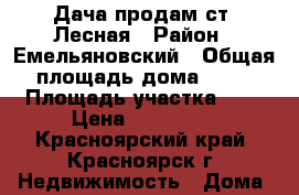 Дача продам ст. Лесная › Район ­ Емельяновский › Общая площадь дома ­ 28 › Площадь участка ­ 6 › Цена ­ 200 000 - Красноярский край, Красноярск г. Недвижимость » Дома, коттеджи, дачи продажа   . Красноярский край